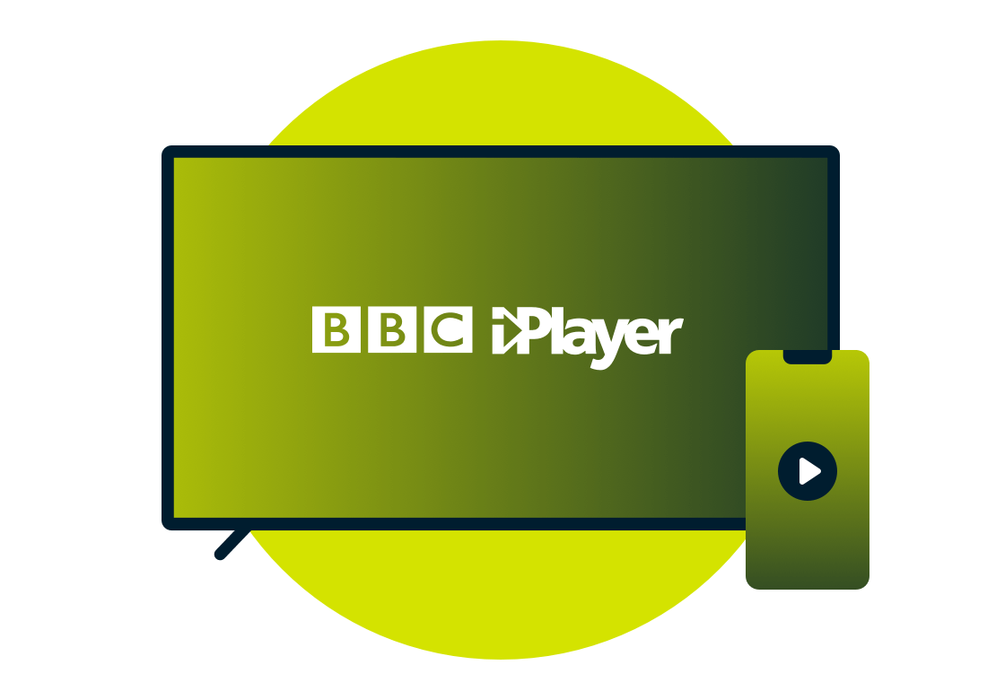 Laptop i telefon z logo BBC iPlayer.